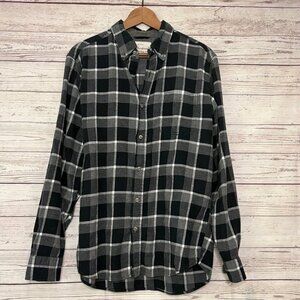 Original Weatherproof Vintage Flannel Black White Grey Large
